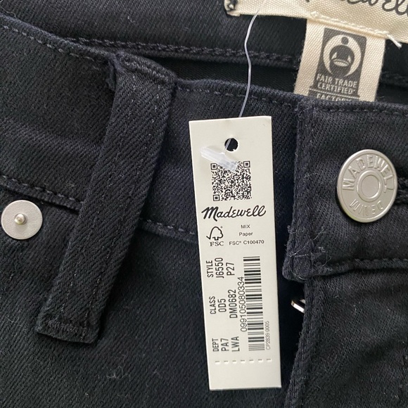 NWT - Madewell: 9" Mid-Rise Skinny Jeans in Lunar Wash: TENCEL™ Denim Edition - Picture 7 of 7